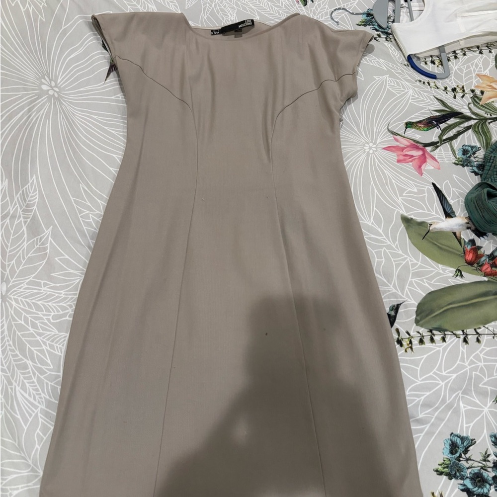 Love Moschino Taupe Midi Dress size 8US/Euro size44Dress comes with gold accent